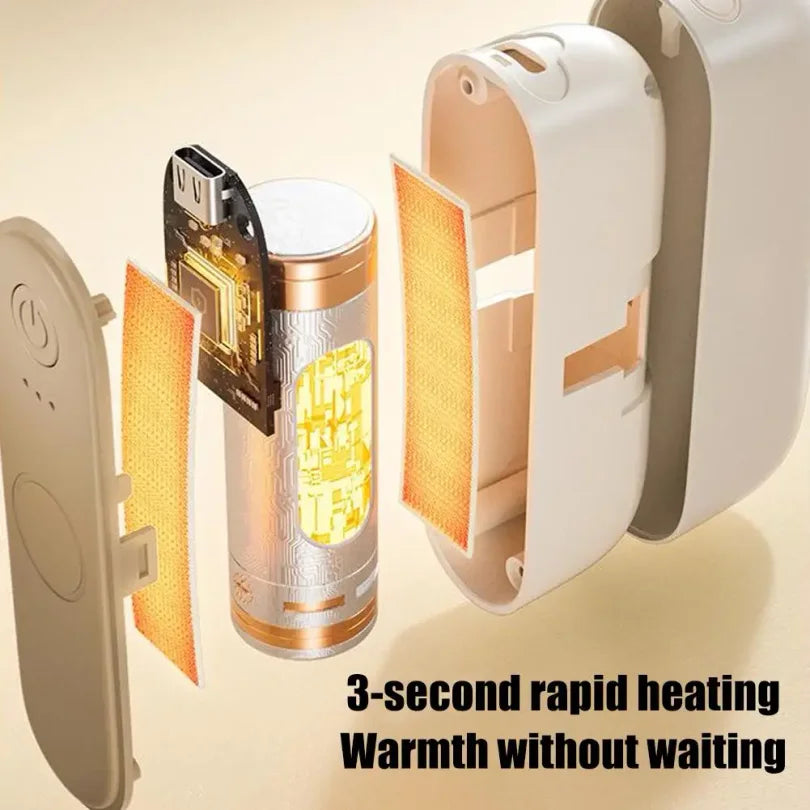 2 in 1 Magnetic Rechargeable Hand Warmers Electric Portable Handwarmers Long Lasting Safe Heating Warmer Pocket Heater in Winter